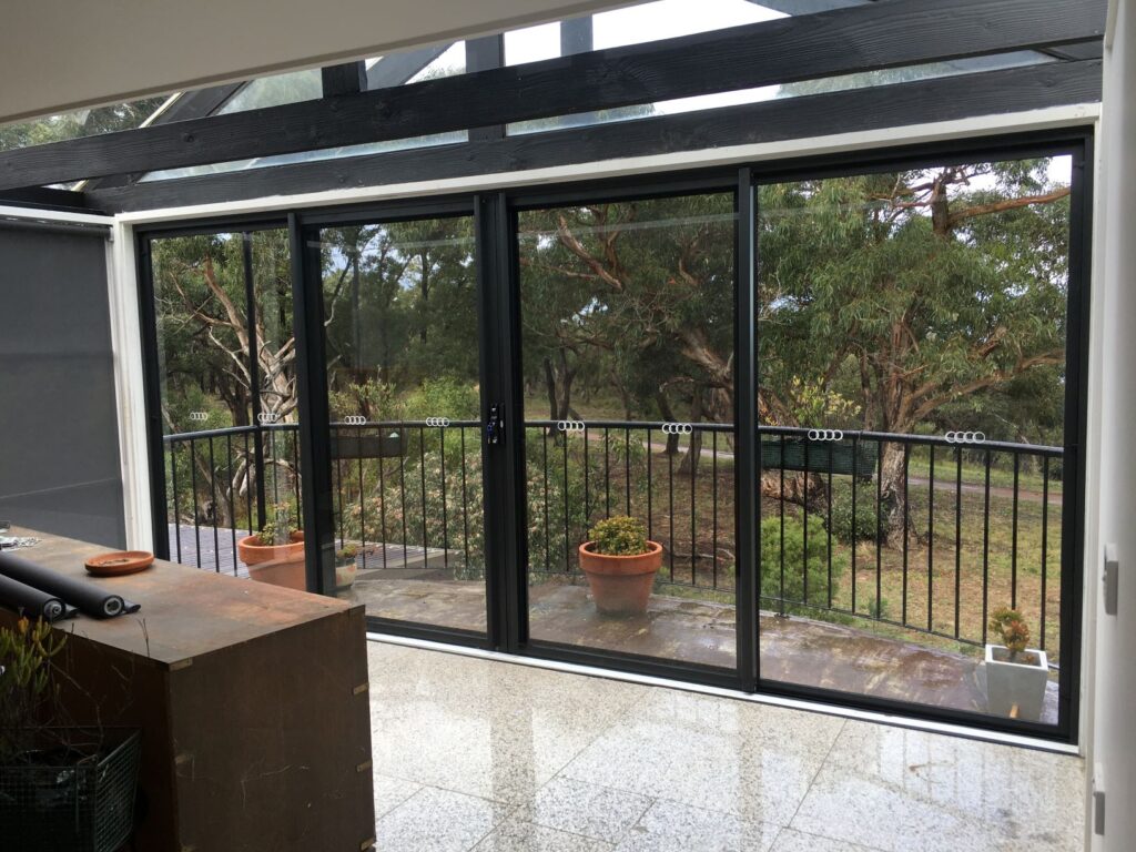 Aluminium sliding door installation in Altona