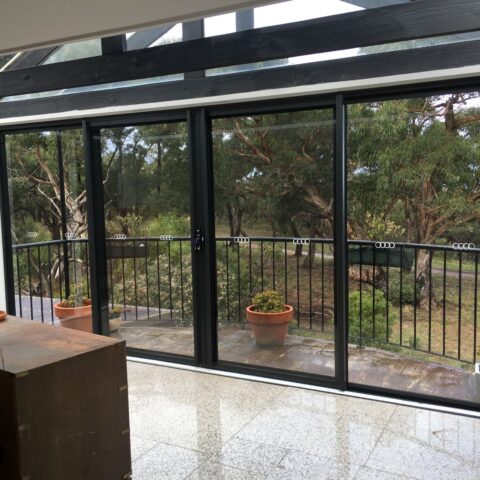 Aluminium sliding door installation in Altona